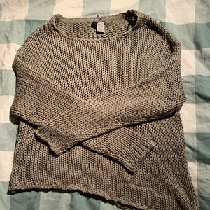 Silvery Asymmetrical sweater